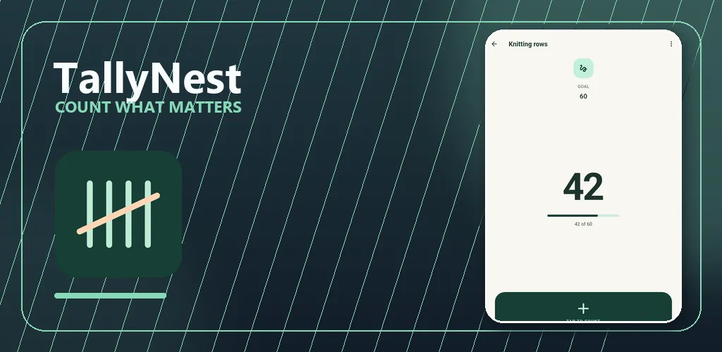 TallyNest app and real counter screen